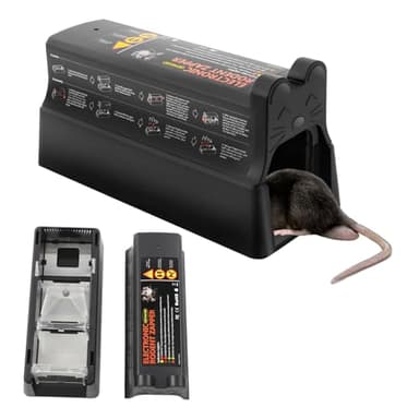 Trappola elettrica per topi e ratti extra grande 7000V, riutilizzabile per interni ed esterni, lavabile con acqua
