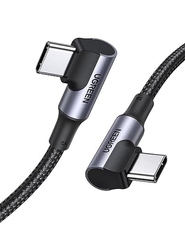 UGREEN Cavo USB C 90 Gradi 100W 5A/20V, Cable Type C Compatible con iPhone 16/15/14, Macbook Pro/Air, Galaxy S24Ultra/S23/S22, Pixel 9/8/7 ecc 1M
