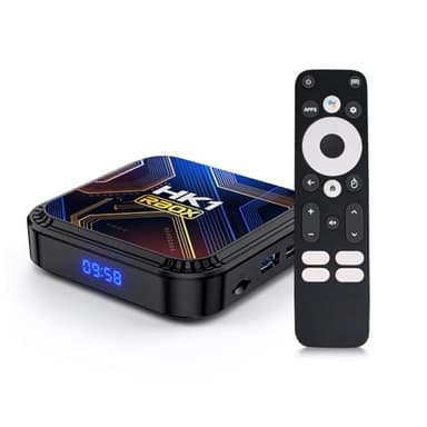 Android 13.0 TV Box, Smart TV box 4GB RAM 32GB RK3528 Quad-Core cortex-A53 Support HDR10+ 4K 2.4/5.0GHz Wi-Fi BT5.0 10/100M Ethernet HDMI 2.0 3.0, Controllo Remoto Vocale