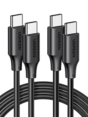 UGREEN 100W Cavo USB C 2Pack, Cable Type C PD 3.0 Ricarica Rapida 20V/5A Compatibile con iPhone 15 Plus Pro Max, MacBook Air, iPad, Galaxy S24 Ultra/S23/S22/S21, Tablet. 1M