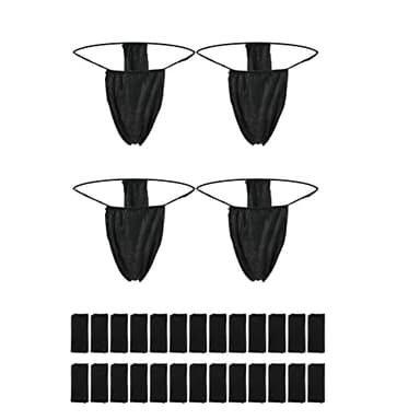 ASTER 50 Pezzi Mutande USA e Getta Donna Perizoma Slip Monouso Estetica Perizoma Non TessutoTanga Monouso Estetica per Cintura Mutandine per Bikini per Abbronzatura Spray e Spa Nero