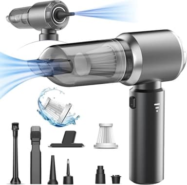 Kedifoai Aspirabriciole Senza Fili, 20000Pa 4 in 1 Aspirapolvere Auto Portatile,Aspiratore e Soffiatore con Motore Brushless,USB C Mini Aspirapolvere Potente per Auto Casa Ufficio Peli di Domestici