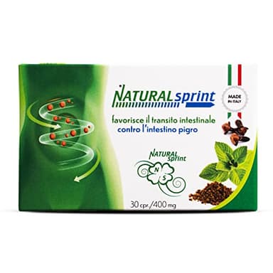 NATURAL SPRINT,Transito Intestinale,Lassativo, Naturale,Stitichezza,Intestino Pigro,Metabolismo lento (30 unità, Compresse, (Confezione da 1))