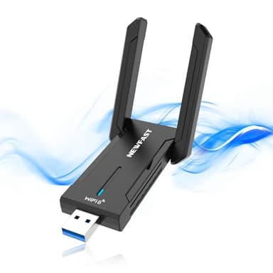 NEWFAST 5400Mbps Chiavetta WiFi per PC Fisso, USB WiFi 6E Antenna WiFi USB Tri-Band 6/5/2,4GHz Chiavetta WiFi 6 Supporta Windows 11/10, USB3.0, OFDMA, MU-Mimo, WPA3 (NF-U353)