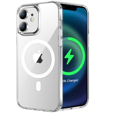 tigratigro Cover Magnetica per iPhone 12/12 Pro, Compatibile con MagSafe Ricarica Wireless, Anti Ingiallimento, Antiurto di Grado Militare, Custodia magnetica, Retro Antigraffio Trasparente