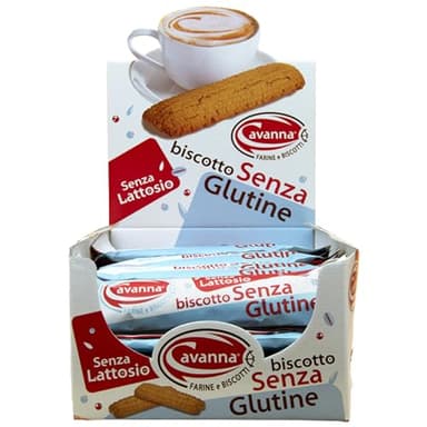 Cavanna Biscotti senza Glutine e senza Lattosio incartati singolarmente 26 gr - (Espositore 30 pezzi) - Made in Italy