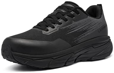 DYKHMILY Leggere Scarpe da Lavoro Antiscivolo Scarpe Antinfortunistiche Comode Calzature di Sicurezza con Punta in Acciaio Protettive Ammortizzazion (Nero Pieno, 44EU)