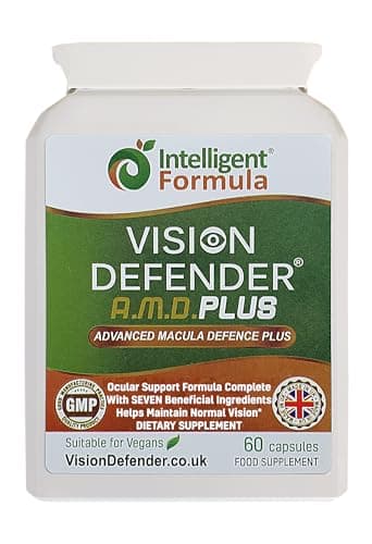 Vision Defender AMD Plus - Integratore Occhi con Luteina, Zeaxantina, Meso-zeaxantina, Carotenoidi, Antiossidanti, Zinco, Vitamina E, C - Integratore Miglioramento Vista - Integratore Oculare Vegano