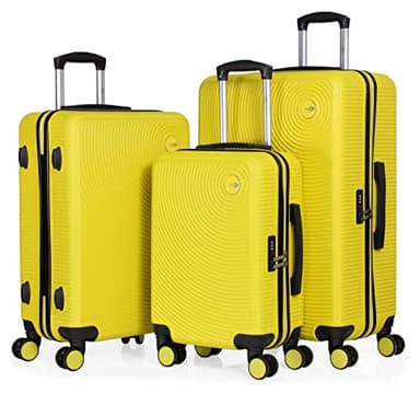 CABIN GO 5513 - Set di 3 valigie - bagaglio a mano da 55 cm, valigia media da 65 cm, valigia grande da 76 cm, in ABS rigido