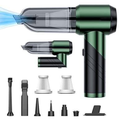 Anosuwa Aspirapolvere Portatile, 20000Pa Aspiratore per Auto Potente, USB Ricaricabile Senza Fili, 4 in 1 Mini Aspirapolvere con Filtro HEPA per Auto, Casa, Ufficio
