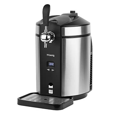 H.Koenig BW1880 Spillatore di birra per Fusti Universali 5L, Pressurizzati e Non-pressurizzati da 5L, acciaio inossidabile, professionale, Raffreddamento integrato da 2 a 12°, display a LED