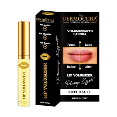Dermocura Lip Volumizer Volumizzante Labbra al Peperoncino 5 Volte Più Potente Trasparente Rimpolpante Lucidalabbra Effetto Plumping Immedieto a Lunga Durata MADE IN ITALY