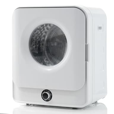 Rtopsu Asciugatrice Elettrica 830W 3Kg, Asciugatrice per Vestiti Indipendente o a Parete, Riscaldamento in Ceramica PTC Pompa di Calore, 5 programmi di asciugatura, 49,5x43,5x 59,5 cm, Bianco