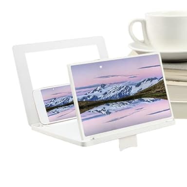 Amplificatore cinematografico per smartphone - Lente d'ingrandimento per proiezione HD, dispositivo di supporto pieghevole con angolo di visione regolabile, specchio 3D migliorato, pannello antirifles