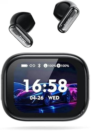 NE68 AI Cuffie Traduzione Simultanea con Schermo LCD, Auricolari Traduttore Istantaneo Bluetooth 6.0 Wireless, 3 in 1 con 8 Modalità di Traduzione, ENC, 60 Ore, 134 Lingue per Viaggi e Affari