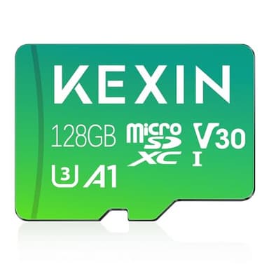 KEXIN Micro SD 128GB Scheda SD 128 GB Scheda di Memoria Microsd Card fino a 100 MB/s per Telefono, Videocamera, Switch, Gopro, Tablet