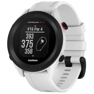 Garmin Approach S12 (white), Orologio Golf, GPS, 42.000 campi internazionali, Distanze colpi, green e ostacoli, Rilevamento statistiche personali