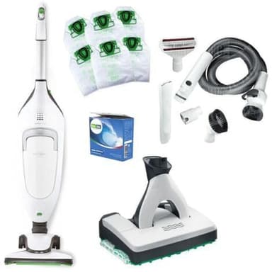 VORWERK FOLLETTO VK220S Rigenerato Come Nuovo – Aspirapolvere con Filo Versatile Compatibile con Vari Kit di Accessori – Garanzia 1 Anno Inclusa (KIT: Pulilava SP600 + 3 Panni + Detergente)