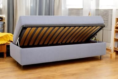 Archiletto Sommier SALVASPAZIO singolo - con Box Contenitore alzata laterale Misure 80x190, Totalmente SFODERABILE ottimo per cameretta