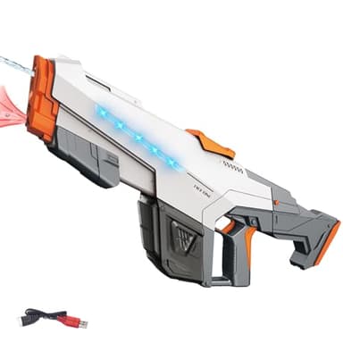 Pistola ad acqua elettrica potenziata,Pistole ad Acqua Potenti a Lunga Distanza,Pistola ad Acqua Auto Aspirazione,Pistole ad Acqua Elettriche,Pistola ad Acqua Elettrica per Bambini e Adulti