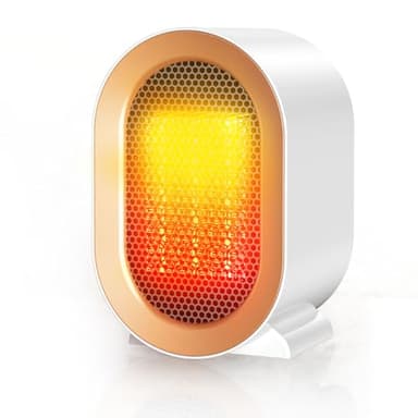 1200W Stufetta Elettrica da Bagno, Stufa Elettrica Basso Consumo, Termoventilatore Ceramico PTC, 2 Velocità, Silenzioso Energetico, Protezione Surriscaldamento e Ribaltamento, per Camera, Ufficio