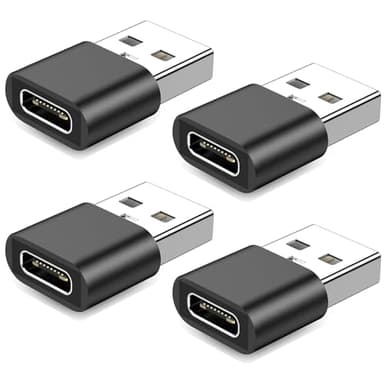 adattatore usb c usb Adattatore USB C femmina a USB A maschio (4 pezzi), convertitore da tipo C a USB A, Compatibile con telefoni cellulari Samsung Galaxy, computer portatili, caricabatterie, ecc.