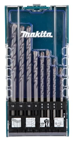 Makita D-77126 Set 12 Punte Muro Trapano Avvitatore Percussione