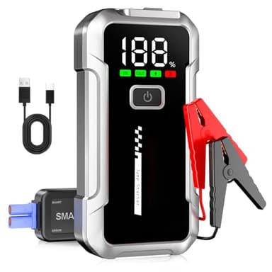 YDBAO Avviatore Batteria Auto 7000A Avviatore di Emergenza per Auto/Moto (Tutti Gas o 10L Diesel) 12V Jump Starter Portatile con Torcia a LED Uscita USB Rapida