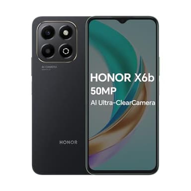 HONOR X6B 4G Smartphone 4GB 128GB, 108MP+50MP, AMOLED 6.7", 4500mAh Batteria, Android 13, Dual Sim, NFC, Google Play, Nero
