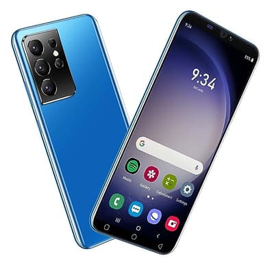 VwWv Telefoni Cellulari Economici, Smartphone Dual SIM 3G/2G da 5,0 Pollici, Quad Core, 16GB ROM, Android 9.0, Doppia Fotocamera, GPS/Wifi/Bluetooth/Face Unlock (V21Ultra-Blue)