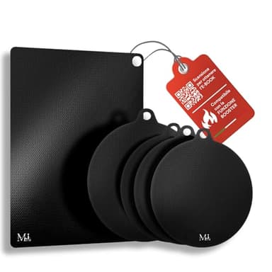 MiLù Protezione Piano Induzione Unico Compatibile con Funzione Booster + E-book in Regalo | Tappetini Piano Induzione Resistenti al Calore | Set 5 pezzi Sottopentola Antiscivolo Lavabili Copri piano