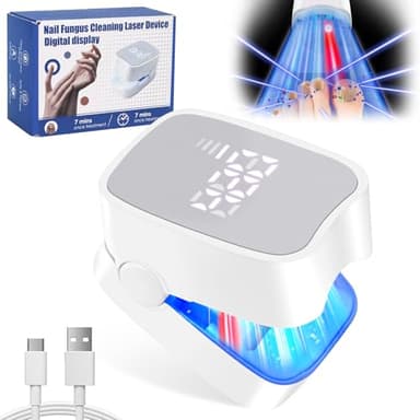 Dispositivo Antimicotico di Trattamento Delle Unghie con Display a Tempo, Dispositivo Laser dei Funghi Unghie Indolore, Dispositivo Laser Antimicotico ad Azione Rapida per Unghie di Mani e Piedi