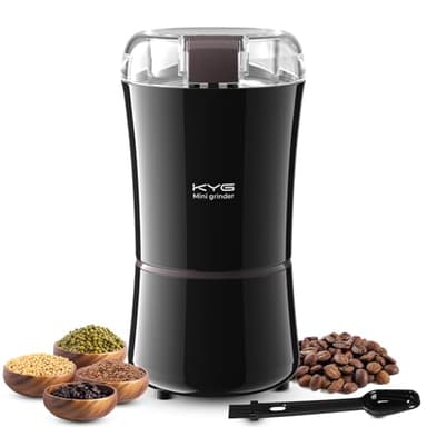KYG Macinacaffè Elettrico 200W 50g con Lame in Acciaio Inox Macinino Inossidabile 304 Coffee Grinder per Chicchi di caffè Macina Spezie Semi Pepe Zucchero Sale