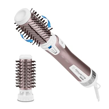 Rowenta CF9540 Brush Activ Premium Care Spazzola Rotante e Asciugante per Volume, 1000 W, per Capelli Corti e Lunghi, Styler con 2 Spazzole in Ceramica, Doppio Generatore di Ioni e Setole Naturali