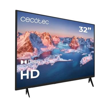 Cecotec Televisore 32" - TV LED 0 Series 0032S. Schermo 32 Pollici, HD, Risoluzione Immagini e Video Ottimale, Sistema Dolby, Memoria Flash, Connettività HDMI/USB, Telecomando