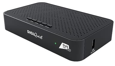 DIGIQUEST Decoder tivùsat Classic Q10 | Ricevitore satellitare HD tivùsat | Mediaplayer, Telecomando 2 in 1 e Smartcard tivùsat inclusa | Colore: Nero