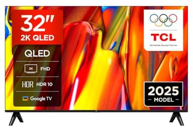TCL 32V5C TV LED Direct QLED FHD Smart da 32'' con Android TV e HDR - Compatibile con Google Cast e Google Home, design sottile, 2025