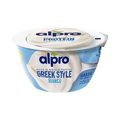 Alpro Greek Style, Alternativa Vegetale allo Yogurt, a Base di Soia con Vitamine B12, B6 e D2 Naturalmente Senza Lattosio, Senza Glutine, Gusto Bianco - 1 Confezione da 135 g