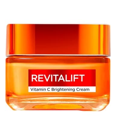 L'Oréal Paris Crema Viso Illuminante, Adatta a Pelli Sensibili, Azione Levigante e Uniformante, Pelle Morbida e Elastica, Con Vitamina C + Acido Salicilico, Revitalift, 50 ml