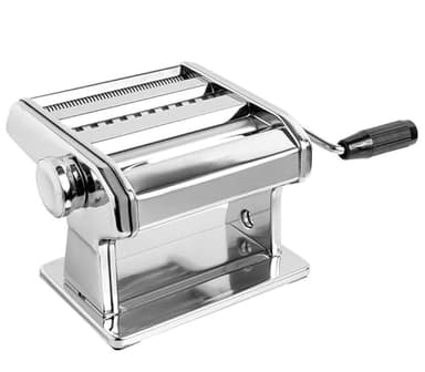 Macchina Pasta Fresca Manuale Cucina Stendi Impasto Acciaio Inox 2 Rulli 170mm