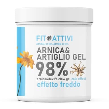 Arnica e Artiglio del Diavolo Forte 550ml Effetto Freddo 98% Arnica Per Cavalli Uso Umano Vitamina E Mentolo Menta per Massaggi Locali Made In Italy