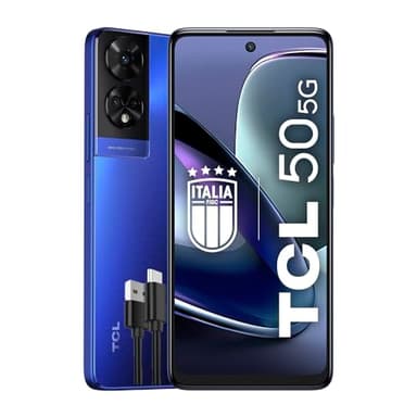 TCL Mobile 50 Smartphone 5G, chipset MediaTek Dimensity 6100+, Display 6.56 pollici HD+ 90Hz, 128GB, 8GB RAM, 4GB e 4GB RAM expansion, Dual Camera Hybrid 50 MP, Android 14, 5010 mAh, Dark Blue