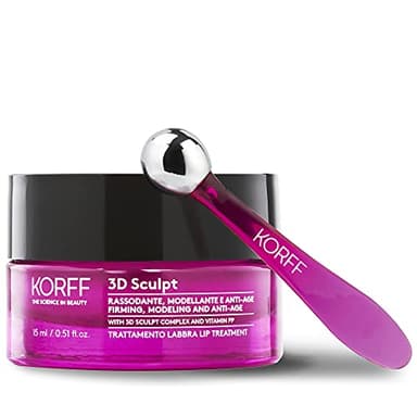 KORFF 3D Sculpt Trattamento Labbra, Texture Crema Effetto Rimpolpante, Volumizzante, Formula Anti-Età, 15ml