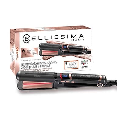 Bellissima Imetec My Pro Creativity Infrared B8 200, piastra lisciante, tecnologia raggi infrarossi, rivestimento in ceramica e cheratina, 11 livelli di temperatura da 130 °C a 230 °C, cavo 1,8 m