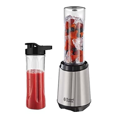 Russell Hobbs Frullatore Elettrico Smoothie - Robot da cucina e Frullatore Portatile -Motore potente da 23.500 giri-min, Acciaio Inox con 2 contenitori di miscelazione da 600 ml, senza BPA, 23470-56