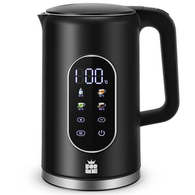 ForMe Bollitore Elettrico In Acciaio Inox 1,7 L Temperatura Regolabile da 40-100 C I Funzione di Mantenimento Caldo LED Display Digitale della Temperatura I Arresto Automatico I Teiera Senza BPA