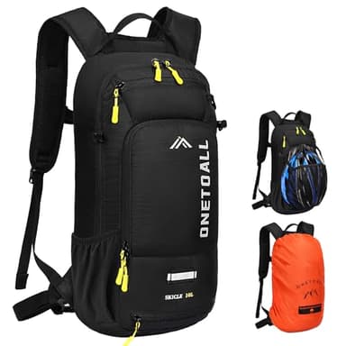 LOCAL LION Zaino Mtb 10L con Coprizaino e Copricasco, Zaini Bici Ultraleggero per Uomo e Donna, Zainetto Ciclismo Traspirante, Zainetti Mountain Bike per Trail Running Moto Trekking e Sci
