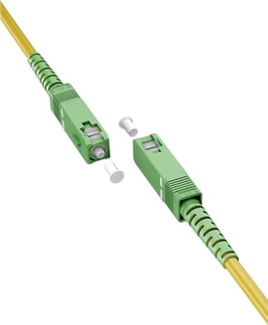 goobay 59638 - Cavo in fibra ottica (FTTH), monomodale (OS2) Simplex/SC APC (8°) maschio a SC-APC (8°) maschio/cavo onda luminosa, 1 metro