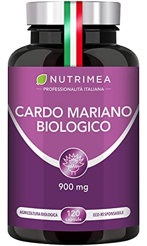 Cardo Mariano Biologico | Integratore di Semi Puri 900 mg | Disintossica, Protegge e Rinforza il Fegato | Alto Dosaggio di Silimarina | 120 Capsule Vegetali