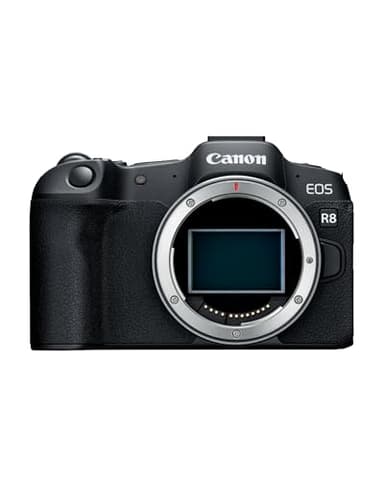 Canon EOS R8 (Corpo) – Macchina Fotografica Mirrorless Full Frame 24,2MP, Dual Pixel CMOS AF II - Videocamera 4k Fino a 60p - Scatto Continuo 40 fps – Schermo Direzionabile - Connettività Bluetooth